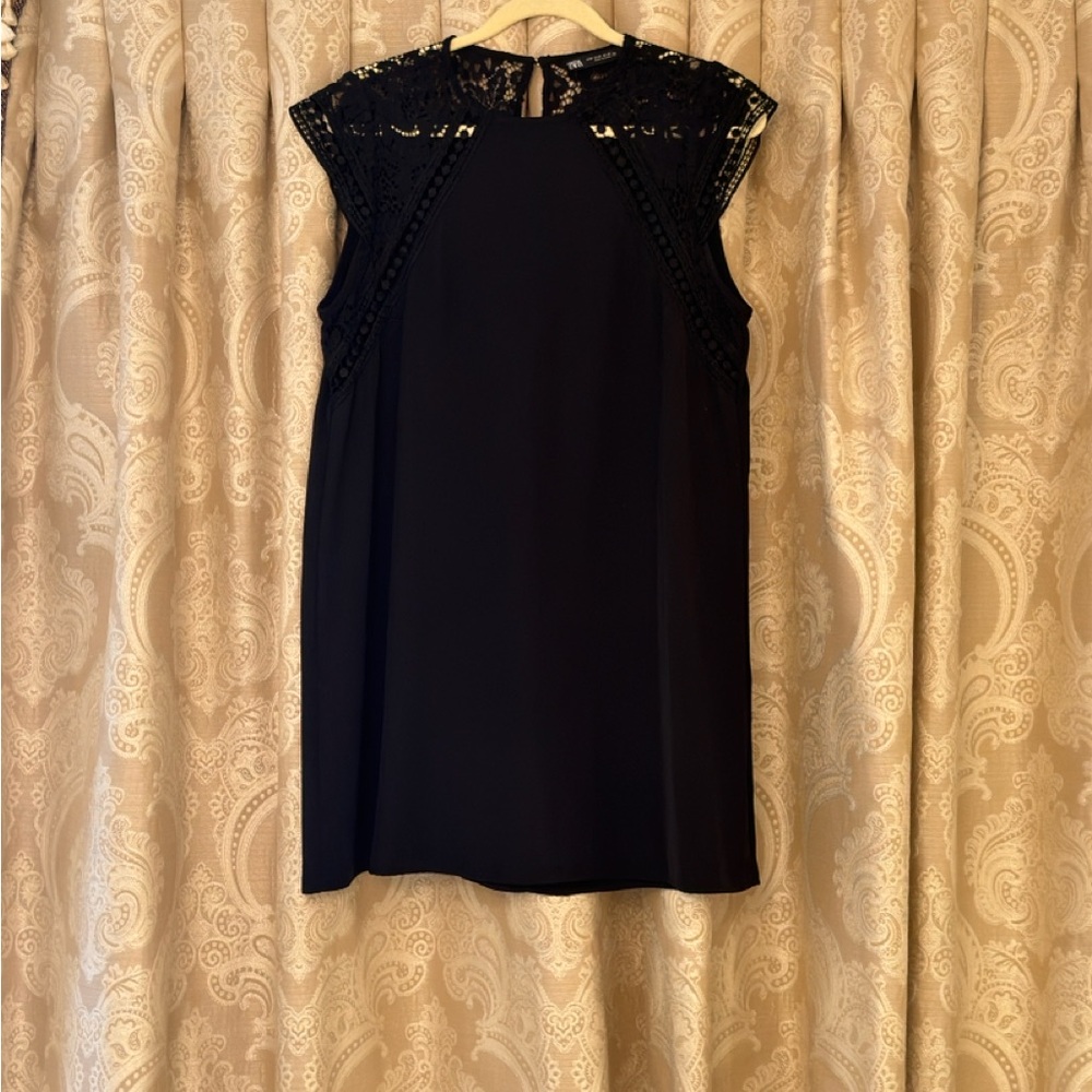 Zara Black Lace Mini Dress